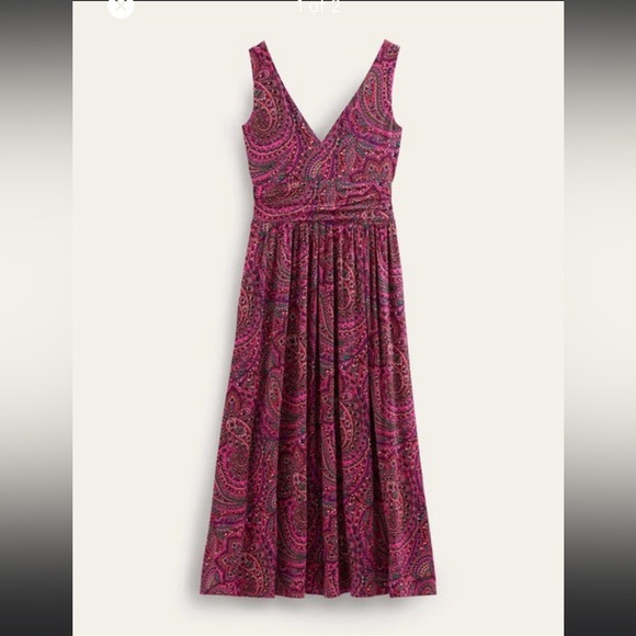 Boden Sleeveless Jersey Maxi Dress Size US 10 PETITE - Picture 3 of 10